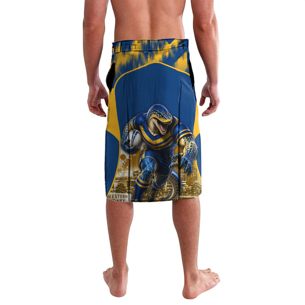 Personalised Parramatta Eels Mascot Rugby Lavalava Parramatta Cityscape Athletic Graphic Print