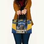 Personalised Parramatta Eels Mascot Rugby Leather Bag Parramatta Cityscape Athletic Graphic Print
