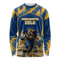 Personalised Parramatta Eels Mascot Rugby Long Sleeve Shirt Parramatta Cityscape Athletic Graphic Print