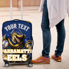 Personalised Parramatta Eels Mascot Rugby Luggage Cover Parramatta Cityscape Athletic Graphic Print