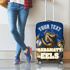 Personalised Parramatta Eels Mascot Rugby Luggage Cover Parramatta Cityscape Athletic Graphic Print