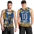 Personalised Parramatta Eels Mascot Rugby Men Tank Top Parramatta Cityscape Athletic Graphic Print