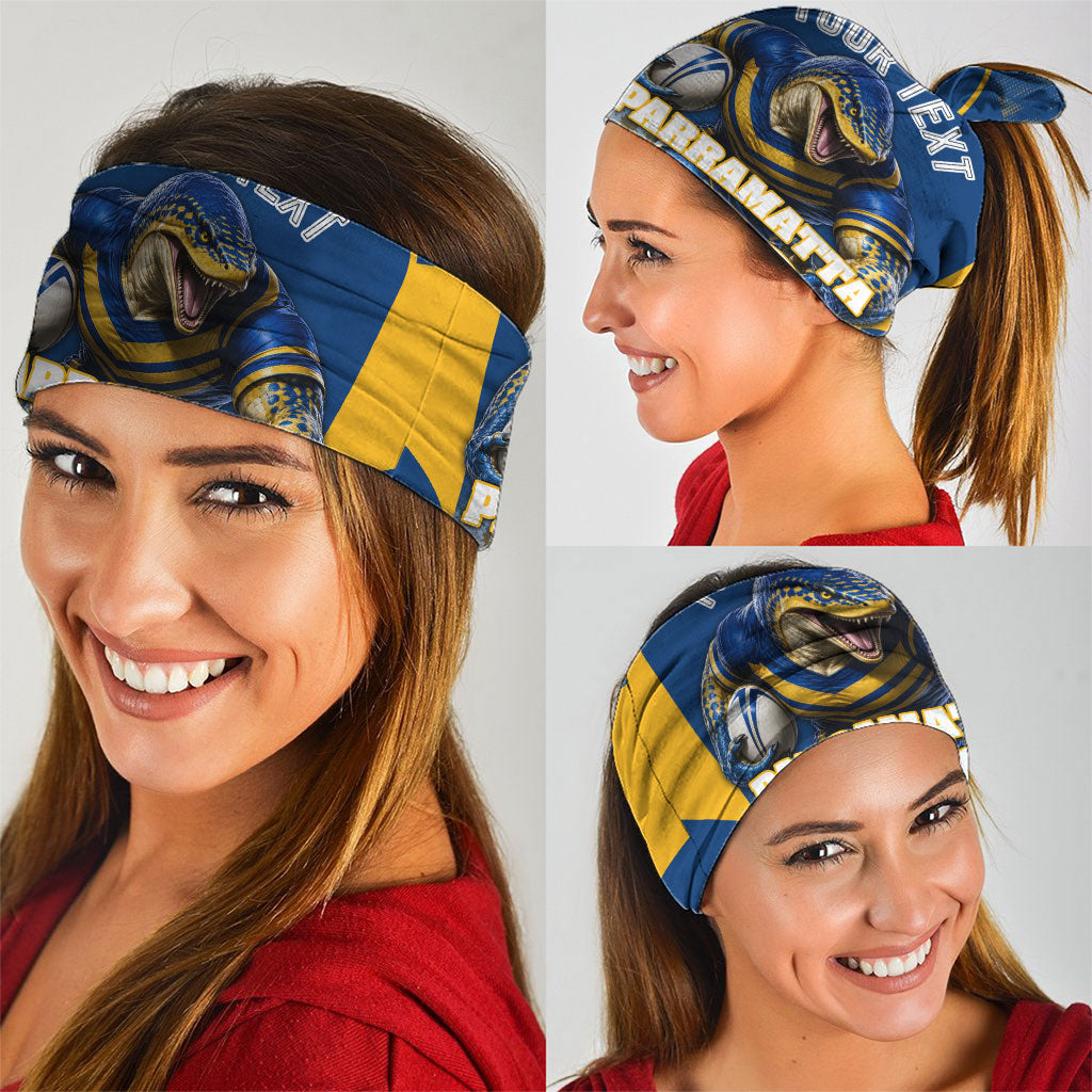 Personalised Parramatta Eels Mascot Rugby Neck Gaiter Parramatta Cityscape Athletic Graphic Print