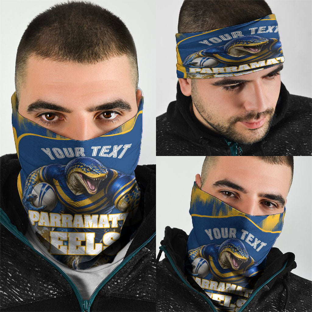 Personalised Parramatta Eels Mascot Rugby Neck Gaiter Parramatta Cityscape Athletic Graphic Print
