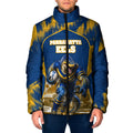 Personalised Parramatta Eels Mascot Rugby Padded Jacket Parramatta Cityscape Athletic Graphic Print
