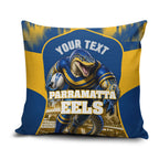 Personalised Parramatta Eels Mascot Rugby Pillow Cover Parramatta Cityscape Athletic Graphic Print