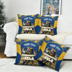 Personalised Parramatta Eels Mascot Rugby Pillow Cover Parramatta Cityscape Athletic Graphic Print