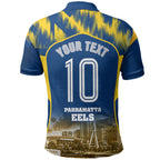 Personalised Parramatta Eels Mascot Rugby Polo Shirt Parramatta Cityscape Athletic Graphic Print