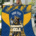 Personalised Parramatta Eels Mascot Rugby Quilt Parramatta Cityscape Athletic Graphic Print