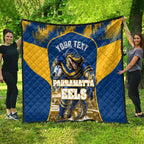 Personalised Parramatta Eels Mascot Rugby Quilt Parramatta Cityscape Athletic Graphic Print