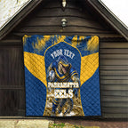 Personalised Parramatta Eels Mascot Rugby Quilt Parramatta Cityscape Athletic Graphic Print