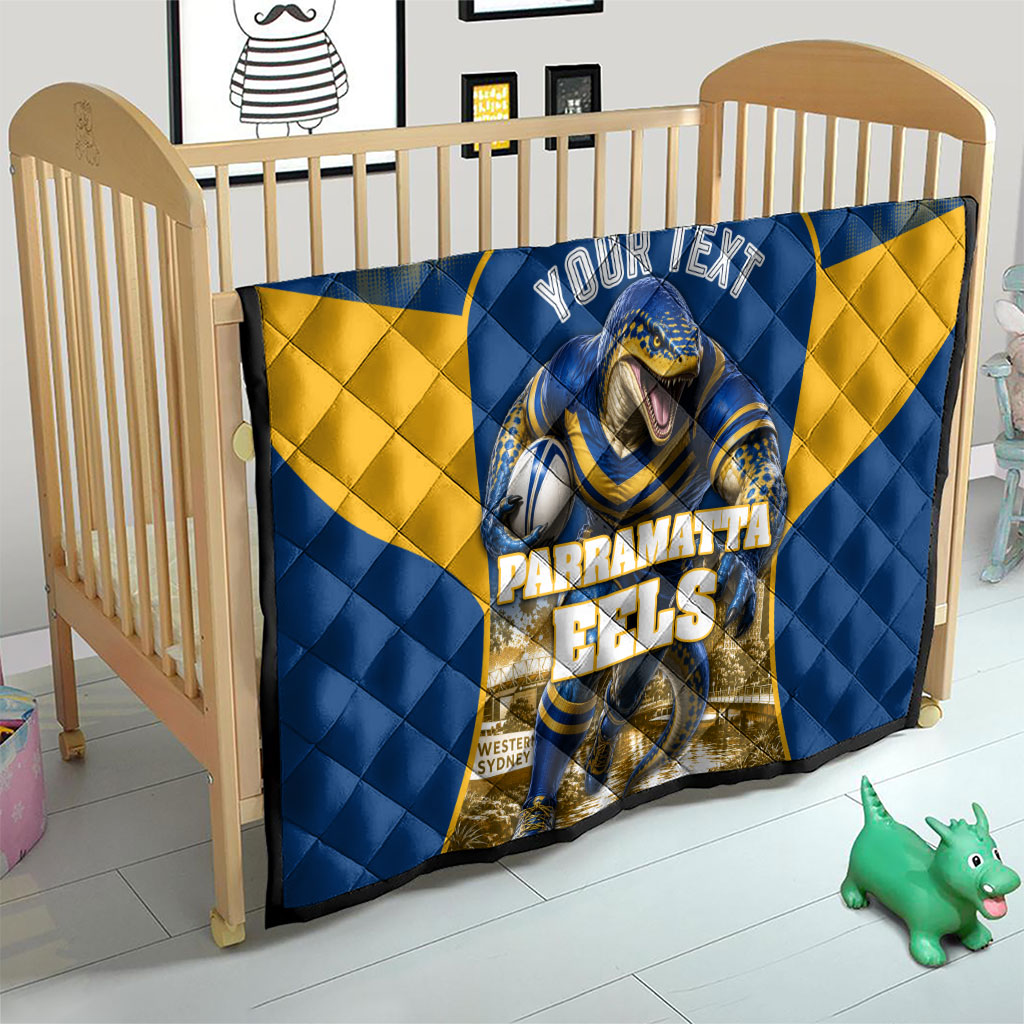 Personalised Parramatta Eels Mascot Rugby Quilt Parramatta Cityscape Athletic Graphic Print