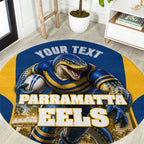 Personalised Parramatta Eels Mascot Rugby Round Carpet Parramatta Cityscape Athletic Graphic Print