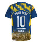 Personalised Parramatta Eels Mascot Rugby Rugby Jersey Parramatta Cityscape Athletic Graphic Print