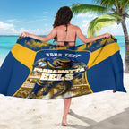 Personalised Parramatta Eels Mascot Rugby Sarong Parramatta Cityscape Athletic Graphic Print