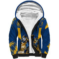 Personalised Parramatta Eels Mascot Rugby Sherpa Hoodie Parramatta Cityscape Athletic Graphic Print