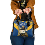 Personalised Parramatta Eels Mascot Rugby Shoulder Handbag Parramatta Cityscape Athletic Graphic Print