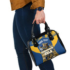 Personalised Parramatta Eels Mascot Rugby Shoulder Handbag Parramatta Cityscape Athletic Graphic Print