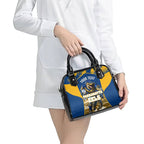 Personalised Parramatta Eels Mascot Rugby Shoulder Handbag Parramatta Cityscape Athletic Graphic Print