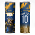 Personalised Parramatta Eels Mascot Rugby Skinny Tumbler Parramatta Cityscape Athletic Graphic Print