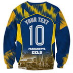 Personalised Parramatta Eels Mascot Rugby Sweatshirt Parramatta Cityscape Athletic Graphic Print
