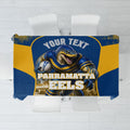 Personalised Parramatta Eels Mascot Rugby Tablecloth Parramatta Cityscape Athletic Graphic Print