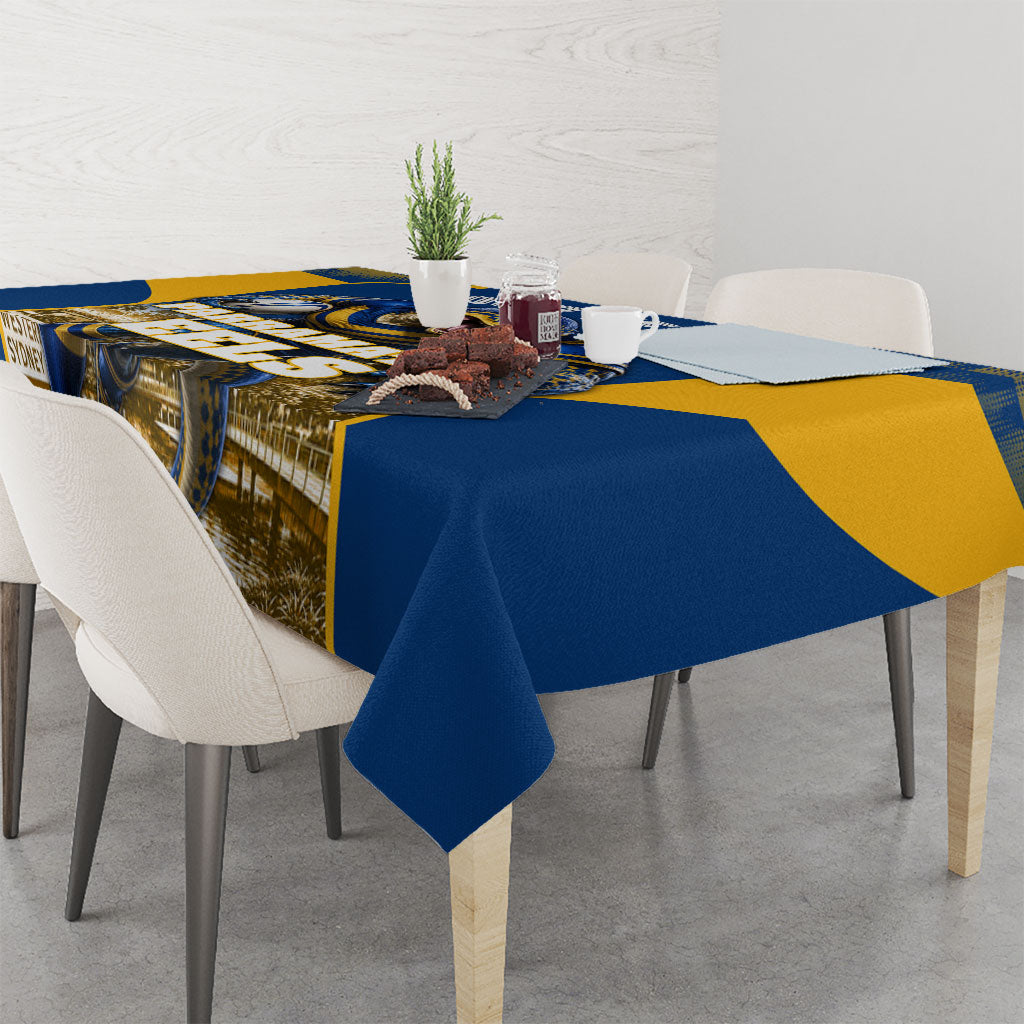 Personalised Parramatta Eels Mascot Rugby Tablecloth Parramatta Cityscape Athletic Graphic Print