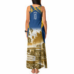 Personalised Parramatta Eels Mascot Rugby Tank Maxi Dress Parramatta Cityscape Athletic Graphic Print