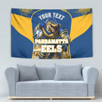 Personalised Parramatta Eels Mascot Rugby Tapestry Parramatta Cityscape Athletic Graphic Print