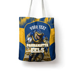 Personalised Parramatta Eels Mascot Rugby Tote Bag Parramatta Cityscape Athletic Graphic Print
