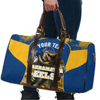 Personalised Parramatta Eels Mascot Rugby Travel Bag Parramatta Cityscape Athletic Graphic Print