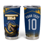 Personalised Parramatta Eels Mascot Rugby Tumbler Cup Parramatta Cityscape Athletic Graphic Print