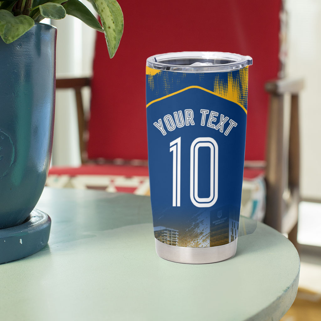 Personalised Parramatta Eels Mascot Rugby Tumbler Cup Parramatta Cityscape Athletic Graphic Print