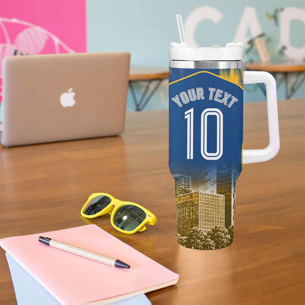 Personalised Parramatta Eels Mascot Rugby Tumbler With Handle Parramatta Cityscape Athletic Graphic Print