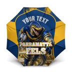 Personalised Parramatta Eels Mascot Rugby Umbrella Parramatta Cityscape Athletic Graphic Print