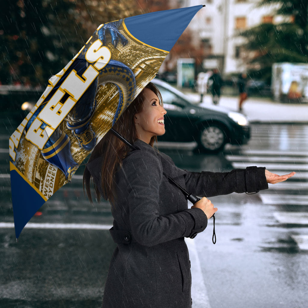 Personalised Parramatta Eels Mascot Rugby Umbrella Parramatta Cityscape Athletic Graphic Print