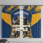 Personalised Parramatta Eels Mascot Rugby Window Curtain Parramatta Cityscape Athletic Graphic Print