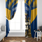 Personalised Parramatta Eels Mascot Rugby Window Curtain Parramatta Cityscape Athletic Graphic Print