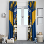 Personalised Parramatta Eels Mascot Rugby Window Curtain Parramatta Cityscape Athletic Graphic Print