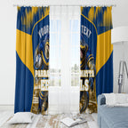 Personalised Parramatta Eels Mascot Rugby Window Curtain Parramatta Cityscape Athletic Graphic Print