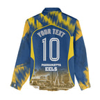 Personalised Parramatta Eels Mascot Rugby Women Casual Shirt Parramatta Cityscape Athletic Graphic Print