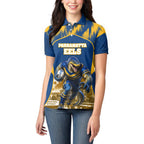 Personalised Parramatta Eels Mascot Rugby Women Polo Shirt Parramatta Cityscape Athletic Graphic Print