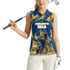 Personalised Parramatta Eels Mascot Rugby Women Sleeveless Polo Shirt Parramatta Cityscape Athletic Graphic Print