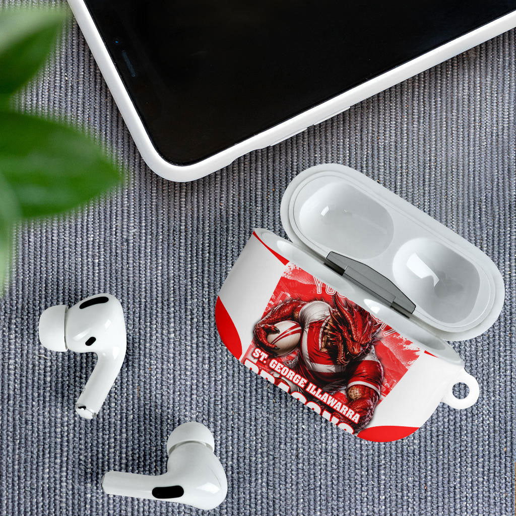 Personalised St. George Illawarra Dragons Mascot Rugby AirPods Case Illawarra Coastline Athletic Graphic Print