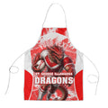 Personalised St. George Illawarra Dragons Mascot Rugby Apron Illawarra Coastline Athletic Graphic Print