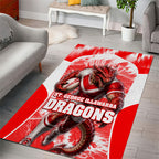 Personalised St. George Illawarra Dragons Mascot Rugby Area Rug Illawarra Coastline Athletic Graphic Print