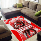 Personalised St. George Illawarra Dragons Mascot Rugby Area Rug Illawarra Coastline Athletic Graphic Print