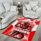 Personalised St. George Illawarra Dragons Mascot Rugby Area Rug Illawarra Coastline Athletic Graphic Print