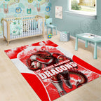 Personalised St. George Illawarra Dragons Mascot Rugby Area Rug Illawarra Coastline Athletic Graphic Print