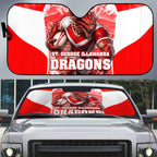 Personalised St. George Illawarra Dragons Mascot Rugby Auto Sun Shade Illawarra Coastline Athletic Graphic Print